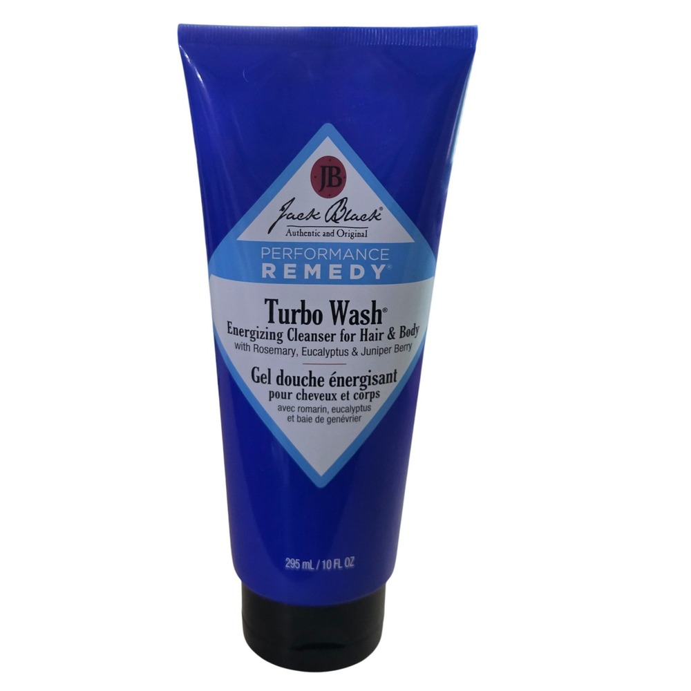 New Jack Black Turbo Wash Energizing Cleanser for Hair Body 10oz Performance Gel